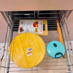 kitchen trolley of service apartment having chopper